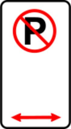 No parking zone traffic roadsign vector image