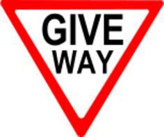 Give way sign roadsign vector image