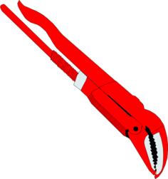Pipe wrench vector image