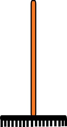 Plastic hand-rake vector graphics