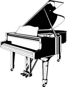 Vector illustration of a piano