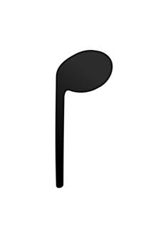 Quarter note with stem facing down vector image