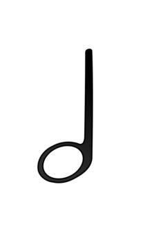Half note stem facing up vector image