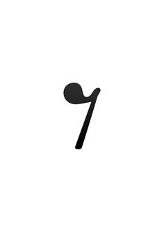 Eighth rest musical note vector image