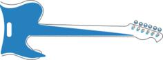 Blue electric guitar vector graphics