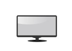 LCD monitor vector drawing
