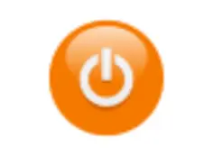 Orange power button vector illustration