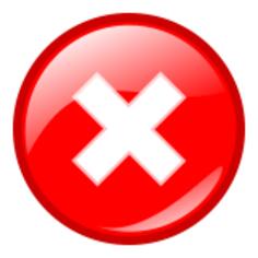 Red round error warning vector icon