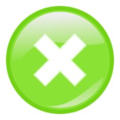 Green round decline icon vector image