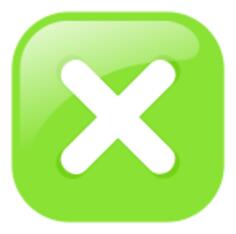 Green square decline icon vector image