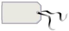 Tag with a ribbon vector image