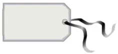 Tag with a ribbon vector image