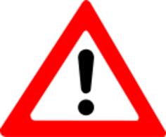 Warning sign vector image