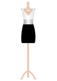 Lady outfit on a stand vector graphics