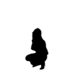 Lady silhouette vector clip art
