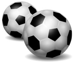 Vector clip art of soccer balls