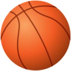Vector drawing of a basketball ball