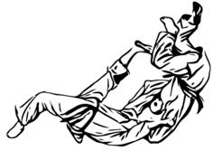 Vector graphics of men in jiu-jitsu pose