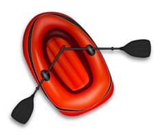 Rubber boat vector image