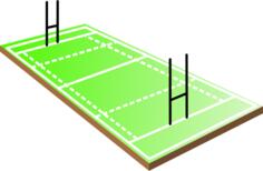 Rugby field vector illustration