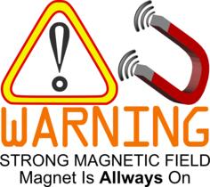 Strong magnet warning sign vector image