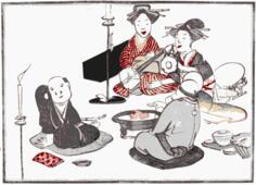 Geisha entertainment night vector graphics