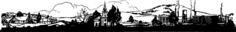 Monochrome image of city skyline