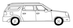 A hatchback car vector graphics illustration