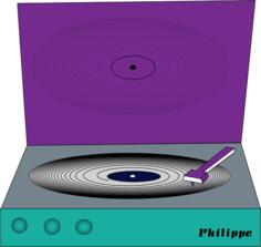 Simple Philippe turntable vector clip art