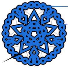 Knitting decoration vector image