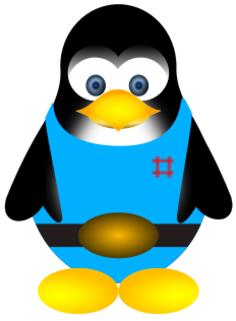 Tux vector drawing