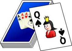 Vector drawing of color deck of cards