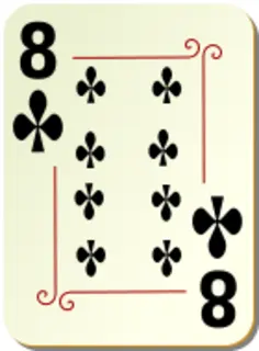 Eight of clubs vector drawing