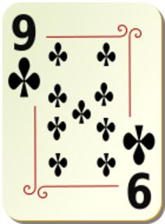 Nine of clubs vector image
