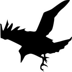 Raven silhouette vector image