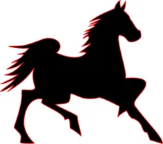 Running horse vector image