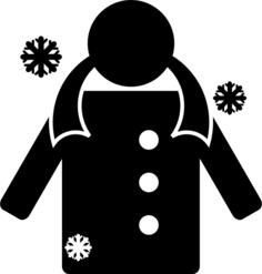 Winter clothing icon vector image