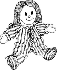 Stuffed doll vector illustration