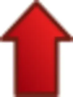 Red arrow pointing up vector graphics