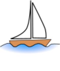 Simple boat vector drawing