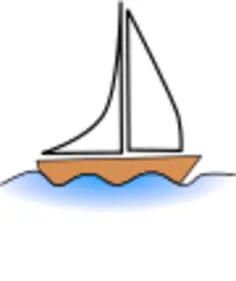 Simple boat vector drawing