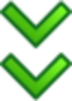 Double arrow pointing down vector clip art