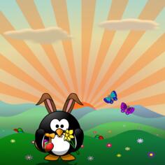 Happy egg hunt poster vector illustration
