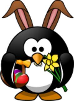 Bunny penguin vector illustration