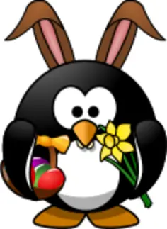 Bunny penguin vector illustration