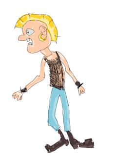 Punk rocker vector image