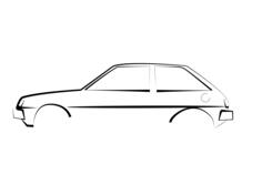 Car outline vector drawing