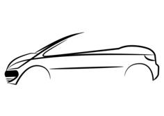 Car design outline vector image