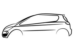 Car outline vector illustration