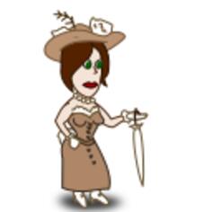 Lady comic character vector image